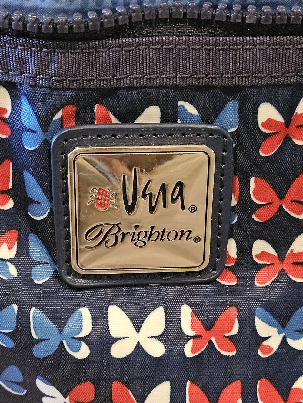 Brighton Vera Butterfly Tote Bag USA 250th Anniversary Patriotic Red White Blue - Picture 2 of 8